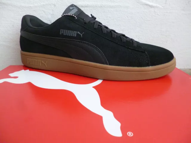 Puma Zapatos de Cordones Zapatillas Zapatos Calzado Deportivo Cuero Negro Nuevo