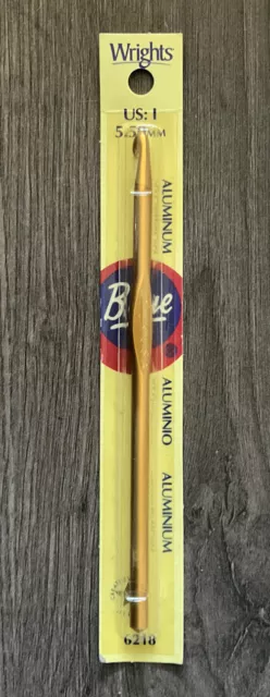 Vintage Wrights Boye Crochet Hook Aluminum (US I) 5.50 New In Package #6218