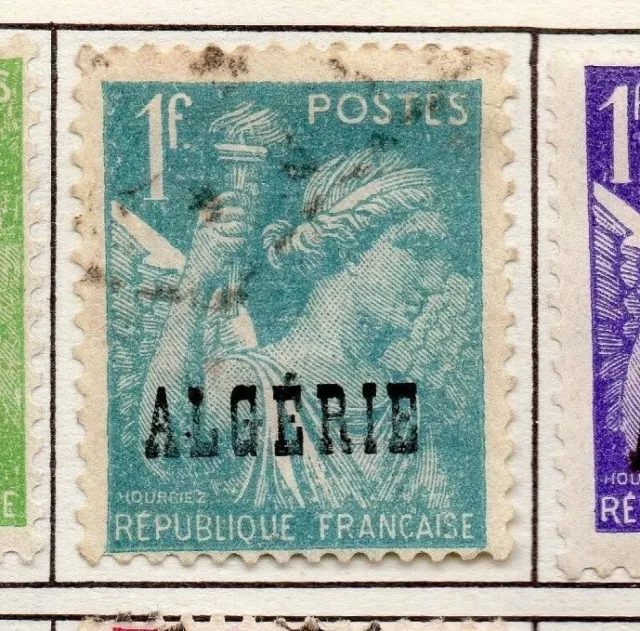 Algeria 1945-48 Early Issue Fine Used 1F. Optd 170624