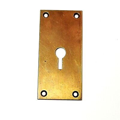 Vintage Escutcheon Keyhole Brass Skeleton Key Hole 4" x 1 7/8"