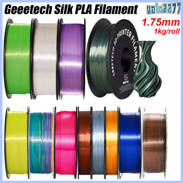 Geeetech Silk PLA Filament 1,75mm 1kg Einzeln Seide Farben für FDM 3D-Drucker DE