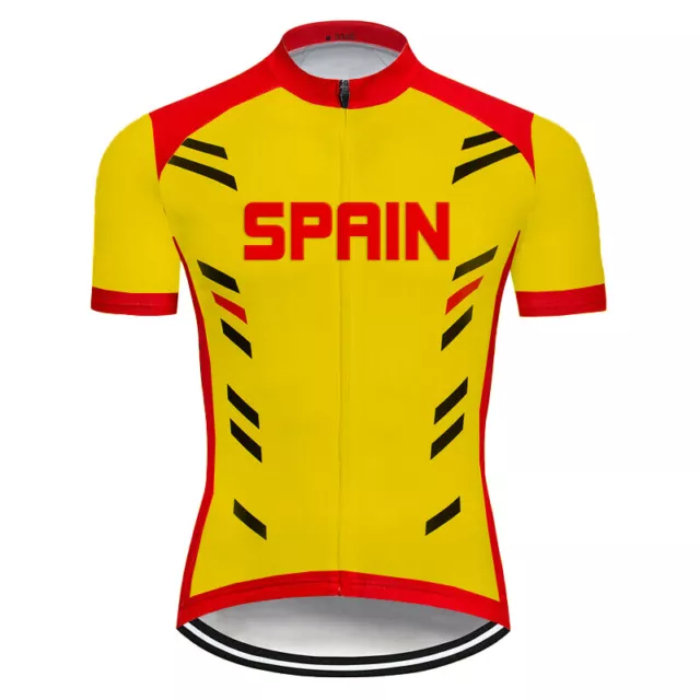 Short Sleeve Cycling Jersey Bike Shirt Clothing MTB Spain Ride Sports Wear Top