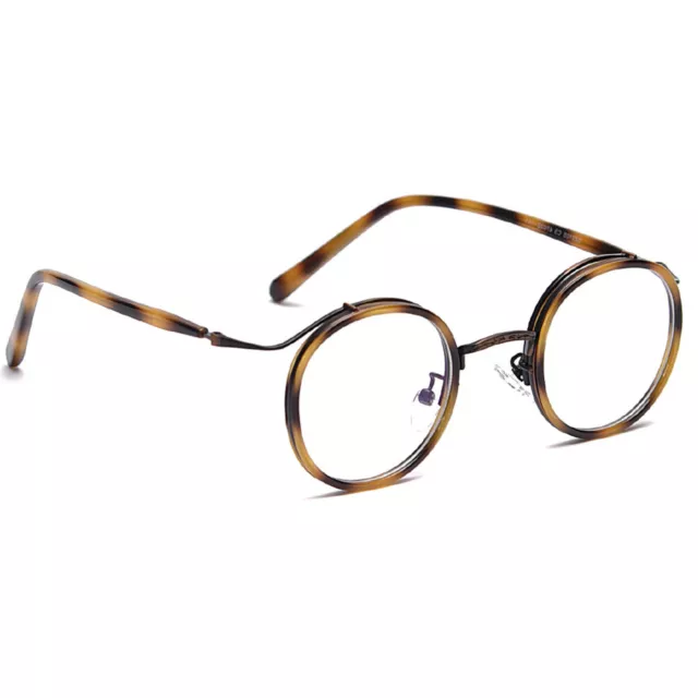 Vintage literarische Metall Retro Brillengestell runde klare Brille für Frauen Männer