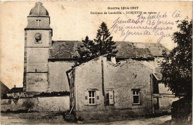 MILITARY CPA Environs de Luneville-Domjevin in ruins (317609)