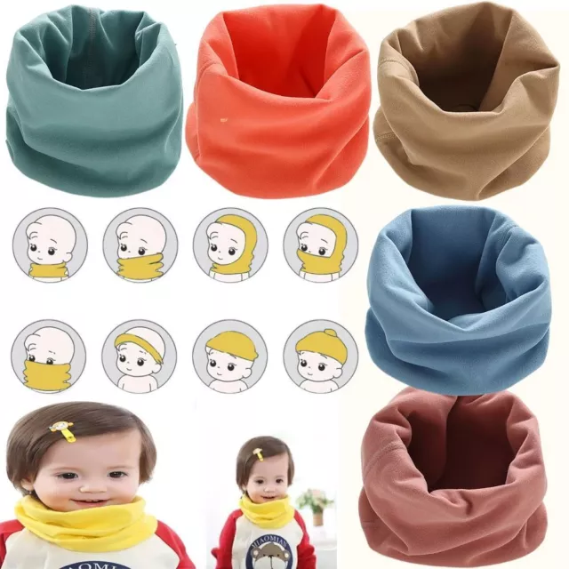 Thickening Thermal Neck Warmer Bib Boy Girl Scarf  Children Kids Child