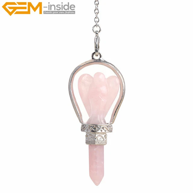 Natural Gemstone 7 Chakra Merkaba Point Pendulum Healing Reiki Energy Pendant