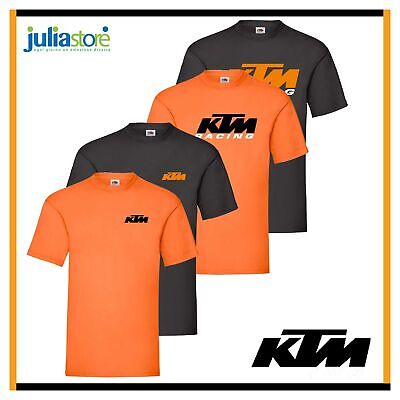 T Shirt KTM Racing Da Uomo Donna Maglietta Motocross Enduro In Cotone Nera