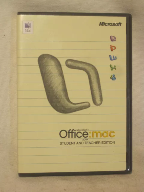 Microsoft Office Mac Student & Teacher 2004 X10-33165 w/ product keys