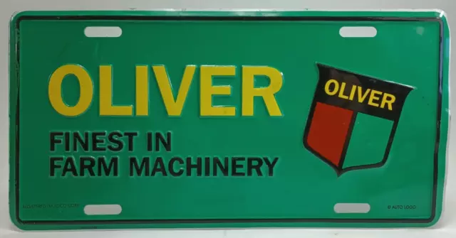 Rare OLIVER Finest In Farm Machinery License Plate.