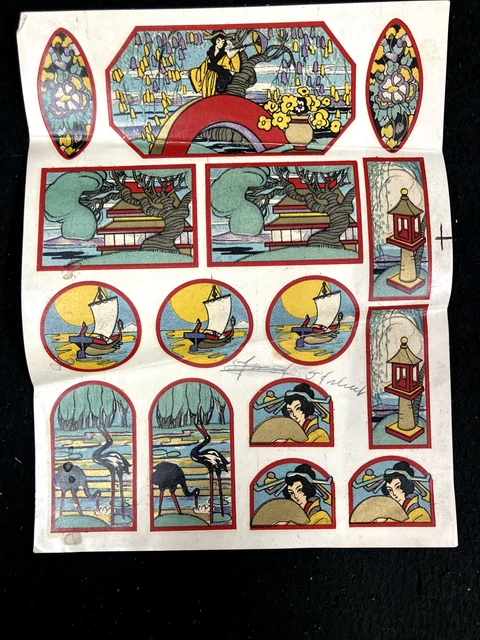 De Colección Rara Calcomanía Nacional Una Hoja De Calcomanías Decorativas