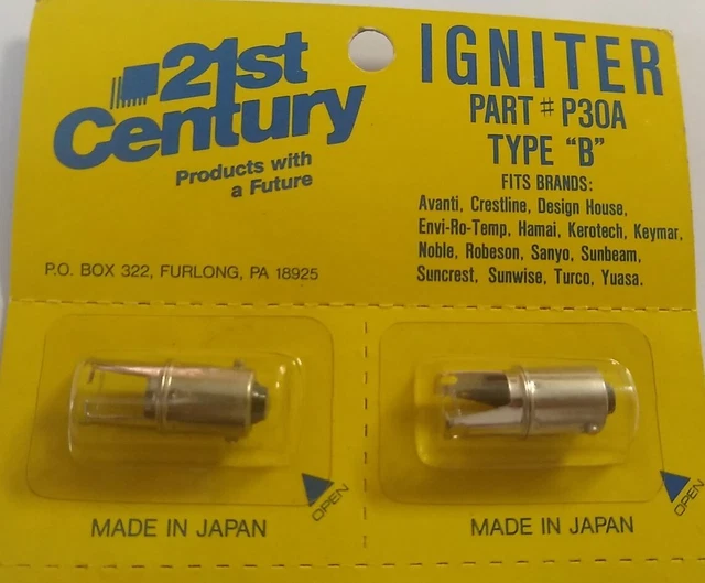 Kerosene Heater Igniter Part #P30A P30A 21st Century Fits Many Heaters New
