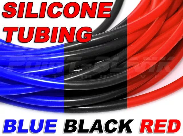 Silicon/Silicone Vacuum Hose Tubing for Air/Water/Coolant - Blue/Black/Red