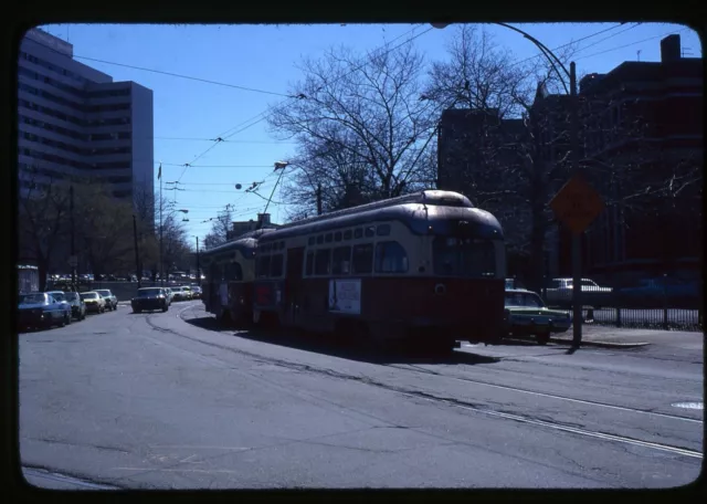 Trolley Slide - Boston MBTA #3316 PCC Streetcar 1979 Huntington Ave Street Scene