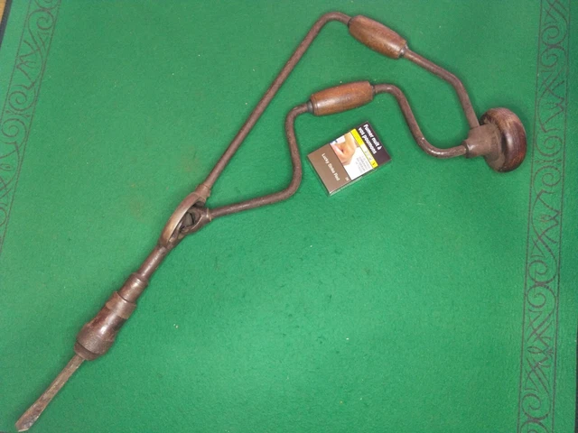 RARE ANCIEN VILEBREQUIN D'angle Chignole Perceuse à Main Outil