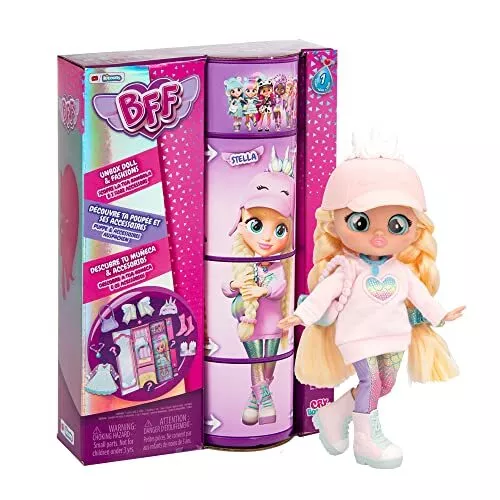 BFF By Cry Babies Stella | Collectible Fashion Doll with Long Hair, fabric Cloth