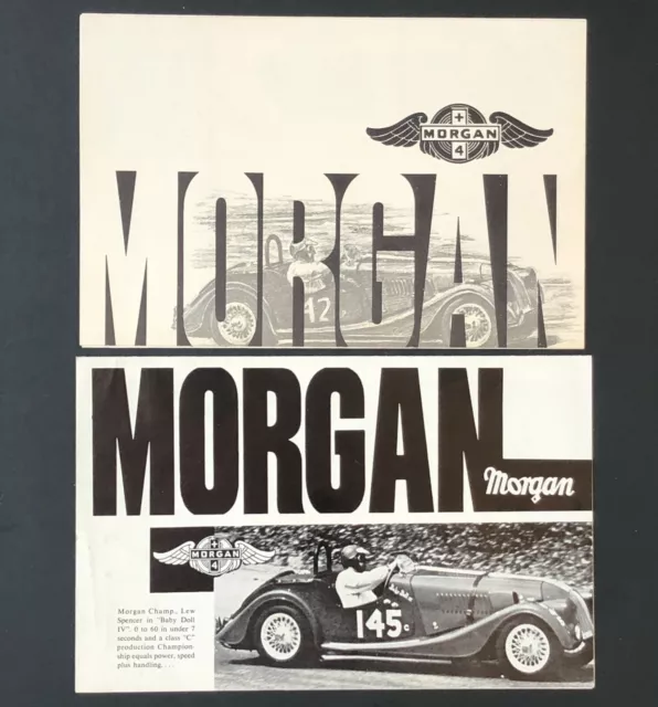 1960s Morgan Sales Brochures Lot of 2 Race Car Plus 4 Models Photos Spec Vintage