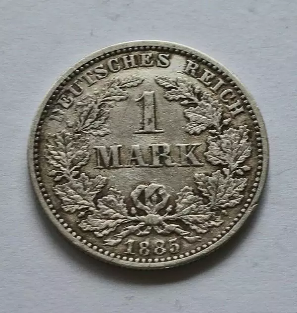*TOP * 1 Mark 1885 G in SEHR SCHÖN Plus Kaiserreich Coin Jäger 9 Silber *selten!