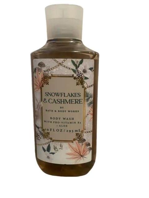 Bath & Body Works Shower Gel Wash SNOWFLAKES & CASHMERE Vitamin B5 NEW 10oz Aloe