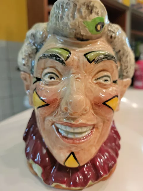☆Prototype Royal Doulton Clown D6322 Toby   RARE VERY UNIQUE COLORWAY MUSEUM ART