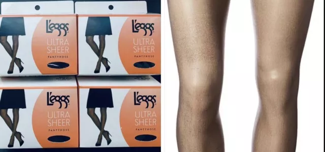 2 NEW VINTAGE PAIRS OF LEGGS EGG PANTYHOSE COLOR CREAM & TAUPE SIZE B & C  NYLONS