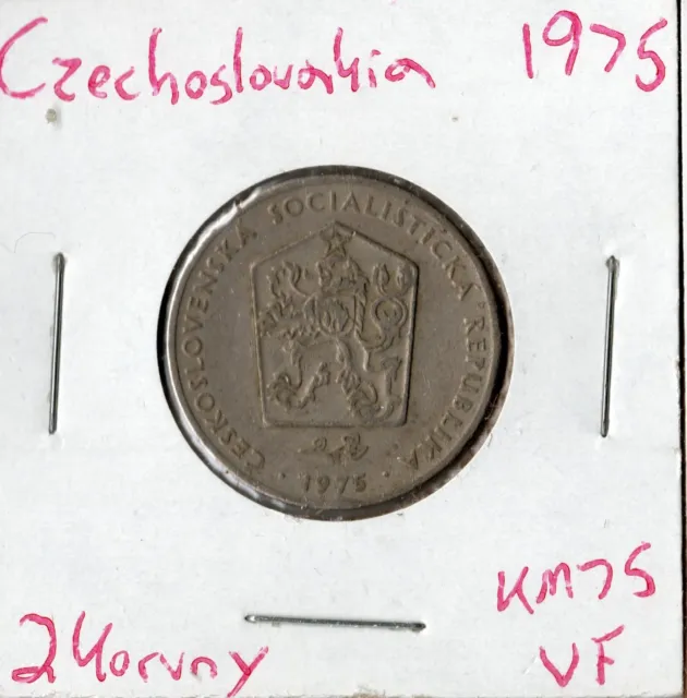 Coin Czechoslovakia 2 Koruny 1975 KM75