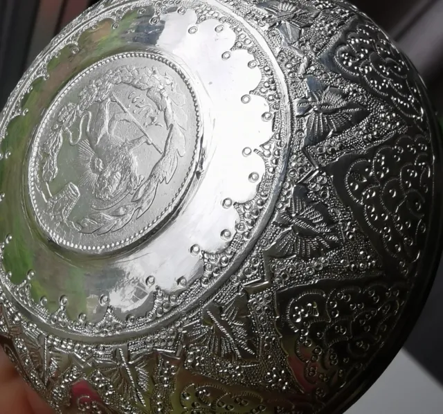 Middle Eastern Silver Coin Bowl