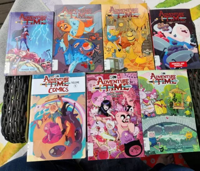 Lot of  7 Adventure Time Graphic Novels Comics Books Cartoon Network Kaboom!