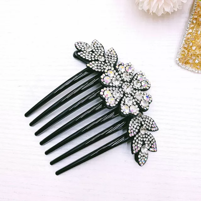 Women Crystal Hair Clips Slide Flower Hairpin Pins Comb Hair Grips Accessories ~