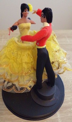 Rare Vintage Marin Flamenco Spanish Dancers Collectable Costume Dolls