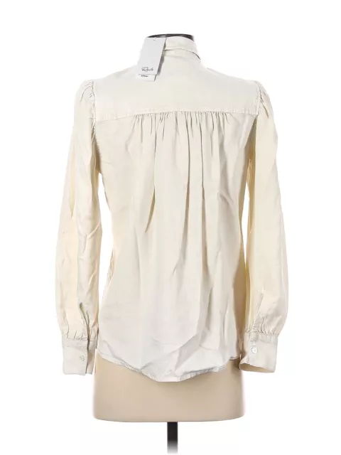 RAILS WOMEN IVORY Long Sleeve Button-Down Shirt XS $46.74 - PicClick
