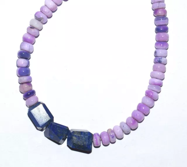 Naturel Opal-Lapis Lazuli Gemme 6-8 MM Rond Boîte Perles 8 " Strand Bracelet F-9