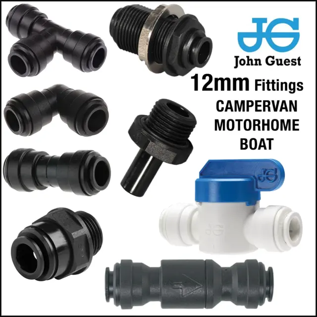 12mm John Guest Motorhome/Boat/Campervan/Caravan Push Fit Fittings and Parts