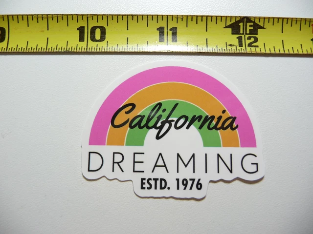 California Dreaming Rainbow Decal Sticker Pride State