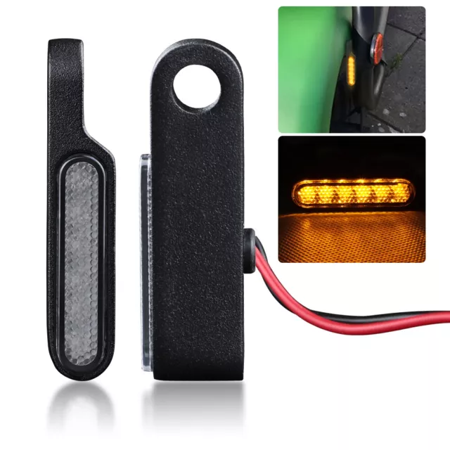 Pair Black Mini LED Motorcycle Turn Signal Indicators Blinker Light Amber Lamp