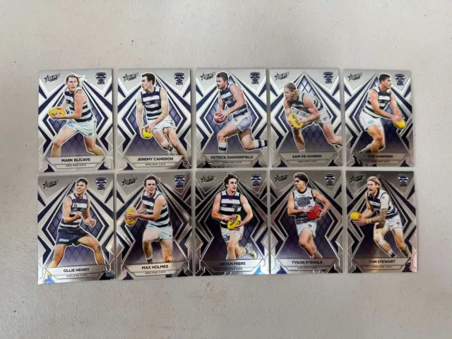 2024 Afl Select Footy Stars, Full Set Luminous Base   Geelong