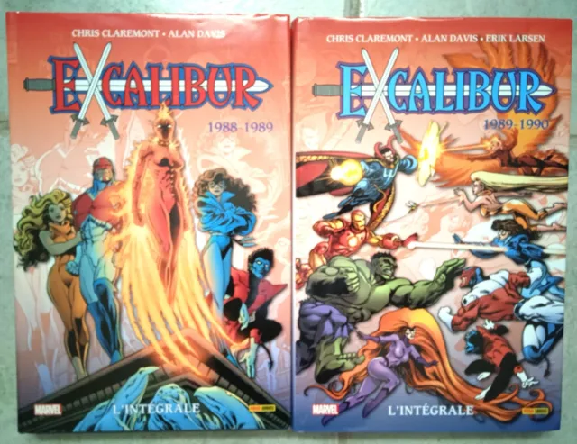 lot Intégrale Excalibur volumes 1 et 2  Claremont / Davies  Marvel Panini comics
