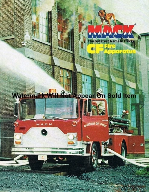 MACK CF FIRE Truck Sales Brochure Photograph Print 8.5x11