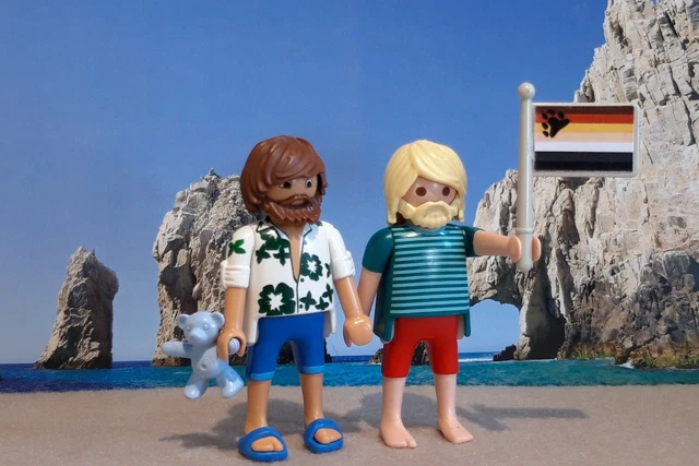 PLAYMOBIL ADULTE COUPLE Bear Ours Plage Cruising Pride Orgullo Gay Homo Lgbt EUR 10,99 - FR
