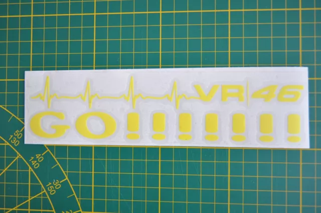 Planche De Stickers Fluo Valentino Rossi N°46 Moto GP - VR46 - Dimensions Variées