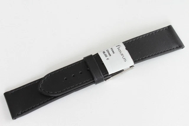 Bracelet De Montre FLEURUS En Cuir Veau Marron - Largeur 24 Mm - Neuf Avec étiquettes
