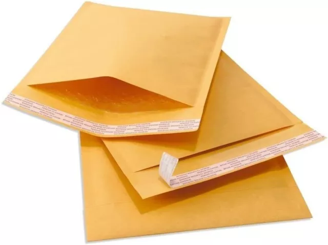 1000 #000 4x8 Kraft Paper Bubble Padded Envelopes Mailers Shipping Case 4"x8"