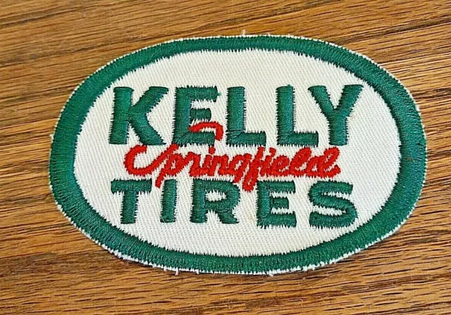 VINTAGE Embroidered Automotive Gasoline Patch UNUSED - KELLY TIRES SPRINGFIELD