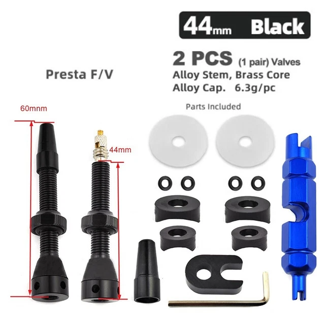 ENSEMBLE D'OUTILS DE vanne sans tube efficace pour pneus de vélo 44 mm