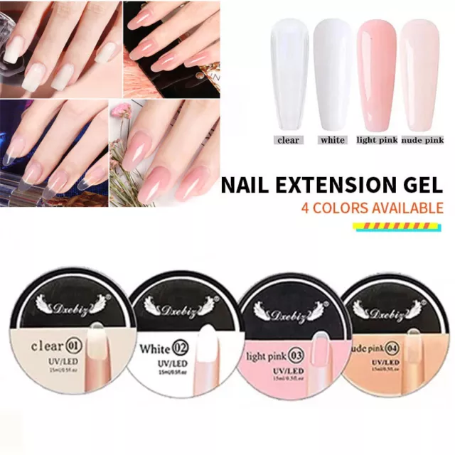 Vernis À Ongles D'extension D'ongles 4 Couleurs Constructeur Rapide Colle À #