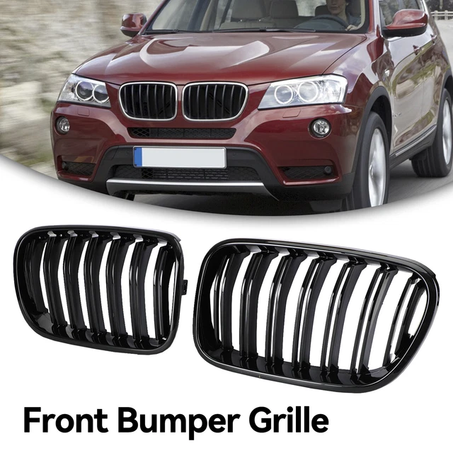 Kit Doppelsteg Frontgrill Schwarz Glanz Passend Für BMW E63