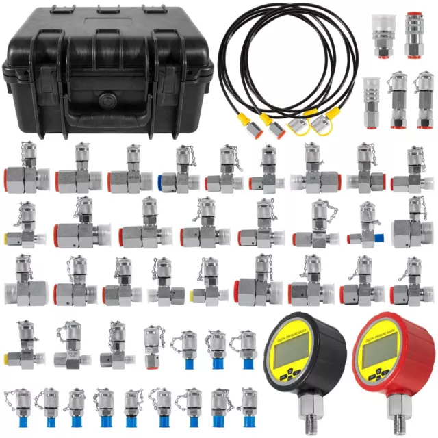 70DC Digital Hydraulic Pressure Test Coupling & Gauge Kit 700BAR/10000PSI/70Mpa