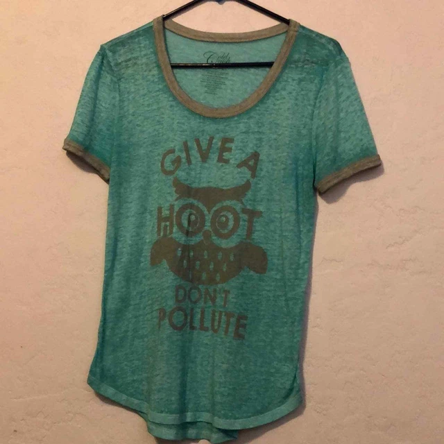 Give a hoot don’t pollute jr large tee
