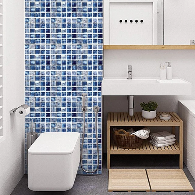 Adesivi da Parete Mosaico Adesivo Bagno Cucina Impermeabile Camera Rimovibile