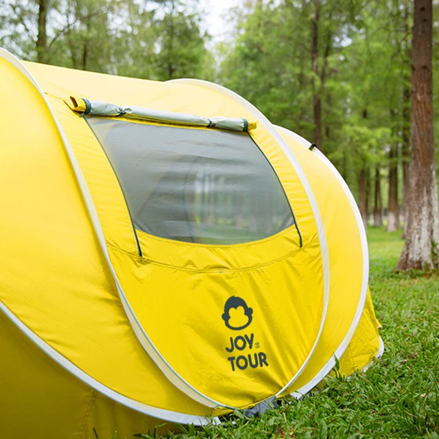 AGLORY 4 Person Instant Pop Up Tent - 8.9' X 7.7' Waterproof Family Camping Tent With Rainfly, Sets Up In Minutes