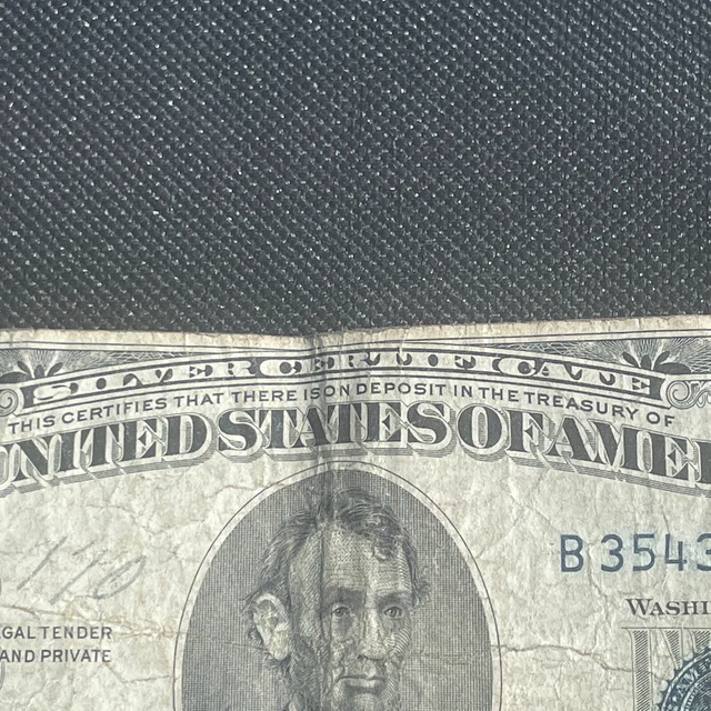 1953 $5 (Five) DOLLAR  BLUE SEAL * Silver Certificate * US NOTE * 3